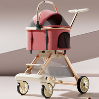Nouvelle poussette pour animaux de compagnie de luxe de haute qualité et bon marché, pour chien moyen de 20 kg, pour deux chiens ou chats