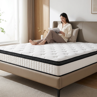 Tissu tricoté de qualité hôtelière cinq étoiles Latex naturel Mini ressorts à haute élasticité Matelas à ressorts ensachés en tissu non tissé