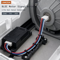 Câble de signal PVC personnalisé à 4 broches 22AWG 300V pour faisceau de câbles de moteur BLDC sans balais, capteur à effet Hall, appareil électroménager