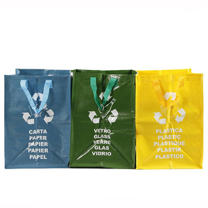 Separate Recycling Waste Bin Recycle reusable pp woven Garbage Trash Sorting Bins Organizer Bags for Kitchen Office in Home