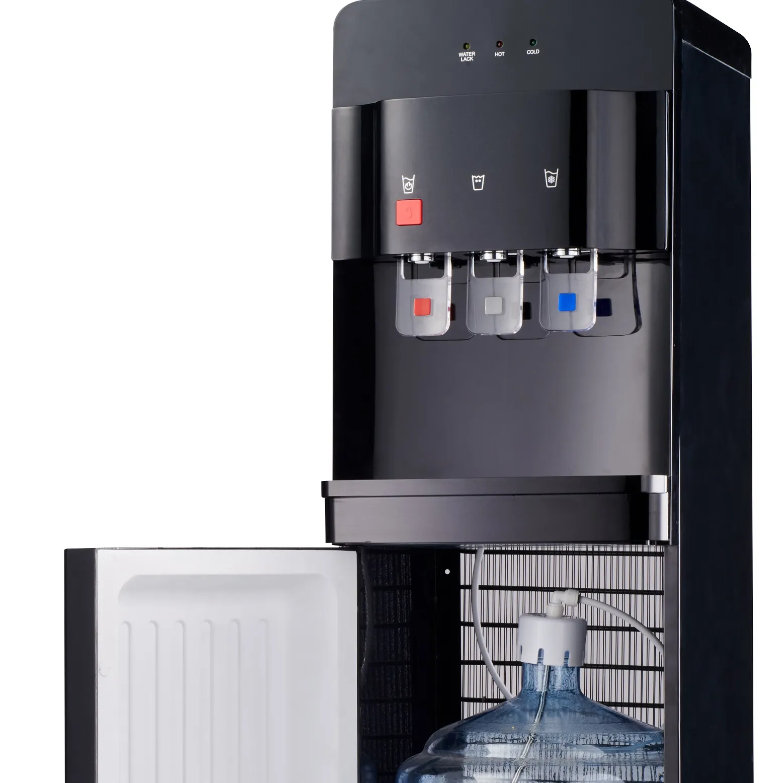 Distributore d'acqua a caricamento inferiore caldo e freddo con acqua di raffreddamento del compressore