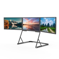 Drievoudige Scherm Monitor 2026 New-18.5inchmoniteur Drievoudige Ecran Eenkabelopstelling Draagbaar Voor Kleine Vergaderingen Ergonomische Standaard