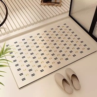 Nouveauté Nappa Grain PU baignoire antidérapante tapis absorbant l'eau douche tapis de bain