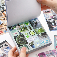 Autocollants carrés adhésifs amovibles à motifs de dessins animés, papier couché mat pour scrapbooking et projets DIY