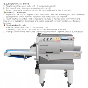 Rebanadora <span class=keywords><strong>de</strong></span> Carne Cocida Comercial Nueva, Máquina Automática para Cortar Carne <span class=keywords><strong>de</strong></span> Res Deshuesada, Procesador <span class=keywords><strong>de</strong></span> Acero Inoxidable <span class=keywords><strong>de</strong></span> Alta Eficiencia, 1-60 mm - Product Image 2