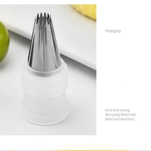Juego de puntas para decoración de pasteles de acero inoxidable con bolsas de pastelería reutilizables y puntas ecológicas - Product Image 6
