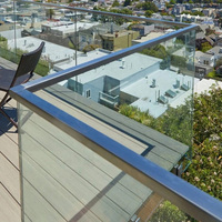 EKOO – Spigots en verre à bon prix, en acier inoxydable 304, pour balustrades de piscine et clôtures, spigots en verre noir