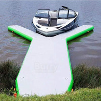 Jet ski portable personnalisé, plateforme flottante pour bateau, ponton flottant, quai gonflable en V à vendre