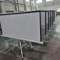 Support d'écran de projecteur trépied TELON ES002 100'' 1:1 Rapport d'aspect Blanc mat Sans plis Réglable en hauteur Portable