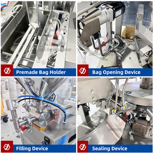 Machine d'emballage automatique pour sachets Doypack <span class=keywords><strong>mini</strong></span> debout avec bec verseur pour nettoyant visage, gel cosmétique, lotion, essence, crème - Product Image 4