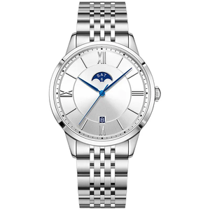 Reloj mecánico clásico de negocios con logotipo personalizado, lote pequeño, movimiento automático personalizable para hombres, mujeres, reloj de pareja - Product Image 3