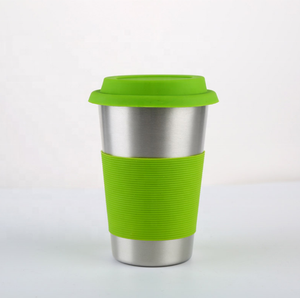 Vaso Reutilizable de Acero Inoxidable 304 para Cerveza, Leche, Vino, Café, con Tapa de Silicona para Niños y Adultos, 500 ml - Product Image 5