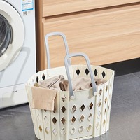 Panier de courses pliable avec poignée souple, panier de rangement en plastique respirant, adapté aux courses, aux jouets, aux produits de lavage
