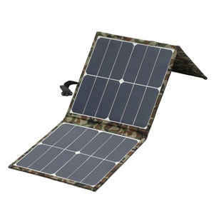 Hocheffizientes 18V DC PD 60W USB 5V Ausgang Wasserdichtes IP67 Faltbares Flexibles Tragbares Schwarzes Monokristallines 22% Solarpanel - Product Image 1