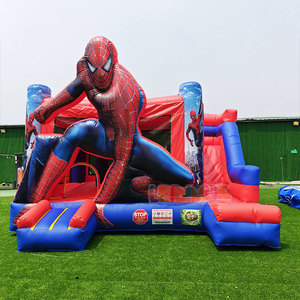 <span class=keywords><strong>Castillo</strong></span> Inflable Comercial de Spiderman, <span class=keywords><strong>Castillo</strong></span> Inflable para Niños al Aire Libre con Tobogán, Casa de Brinco Inflable de Spiderman para Niños - Product Image 1