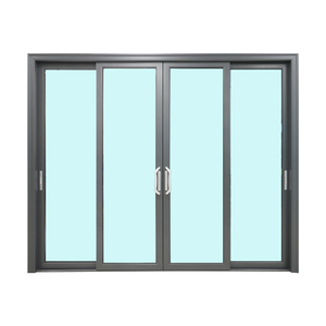 Sistema di porte in vetro con porta scorrevole automatica a 4 pannelli per negozio commerciale - Product Image 1