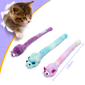 Pacchetto Nobleza-3 interattivo Mouse gatto giocattolo lungo e morbido peluche con erba di gatto per cani e piccoli animali - Product Image 4