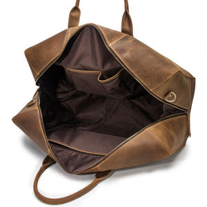 Custom Designer Logo Large Waterproof Portable <b>Duffel</b> <b>Bag</b> Genuine Leather Heavy Duty Travel Luggage for Men & Women - Product Image 4