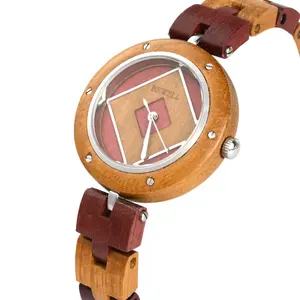 BEWELL-Reloj de pulsera de cuarzo para mujer, accesorio de colección especial de Navidad, original, de madera, Japón, a la moda, listo para enviar