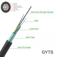 Cable de fibra óptica FTTH para exteriores con 4 8 12 24 48 96 288 núcleos Equipo de fibra óptica-GYTA GYTS GYXTW
