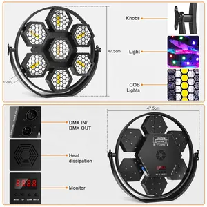 Portman P1 7pcs 60W Retro Led Stage Lighting For Disco Party Club Bar Dj Show Stage Lighting Retro Flash Dmx512 Strobe Lamp