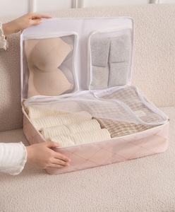 Organisateur de voyage grande capacité trois-en-un pour sous-vêtements, lingerie et chaussettes – Pochette de rangement personnalisée - Product Image 1