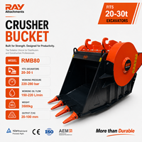 RMB80 ember penghancur hidrolik 208014251600mm, ekskavator 20-30t, umpan maks 400mm
