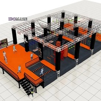 Equipo de Entrenamiento de Obstáculos Ninja Warrior Personalizado OEM, Trampolín Comercial para Ejercicios Aeróbicos en Interiores