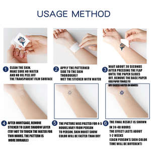 Personnalisé adulte <span class=keywords><strong>homme</strong></span> femme petite fleur étanche caractère chinois formes géométriques <span class=keywords><strong>image</strong></span> semi-permanent jus <span class=keywords><strong>tatouage</strong></span> autocollants - Product Image 4