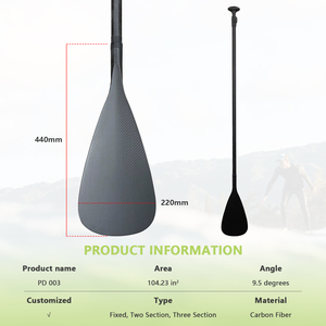 Hiệu suất cao đầy đủ sợi carbon sup mái chèo 9.5 ° góc lưỡi, sức mạnh mạnh mẽ và đột quỵ hiệu quả cho flatwater và lướt - Product Image 2