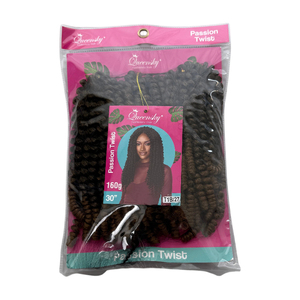 Extensions de cheveux synthétiques africains pour tresses <span class=keywords><strong>Passion</strong></span> Twist, lot de 3 pièces, trame unique, teintes toutes couleurs - Product Image 5
