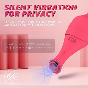 STELLAR PATH Drop Shipping Nipple Clitoral Sucking Massager Rose Tongue Shaped Silicone ABS <b>Vibrator</b> for Women Adult Sex Toy - Product Image 4
