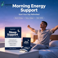 KingFisher OEM Bandes de mélatonine à dissoudre oralement, véganes, sans sucre, supplément vitaminique pour un meilleur sommeil