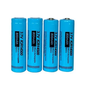Vendita calda PKCELl AA ICR14500 batterie li-ion ricaricabile 3.7V 500mah-800mah Batteria Al Litio