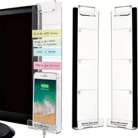 Organisateur d'écran d'ordinateur en PMMA acrylique avec montage facile, style moderne, pour messages et notes latérales