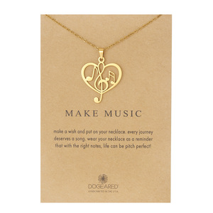 Collier avec pendentif en forme de note musicale en acier inoxydable, réglable, à porter tous les jours, cadeau, bijoux à la mode - Product Image 5