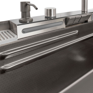 Lavello da Cucina Intelligente Multifunzione Nero con Cascata, Display Digitale e Supporto per Telefono - Offerta Speciale - Product Image 6