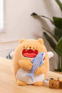 Simpatico peluche goloso per gatti coccole bambole di coniglio di carota cuscino per gatti di squalo Kawaii peluche di peluche con giocattoli di squalo - Product Image 5