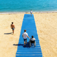 Alfombra de Playa Portátil y Resistente a los Rayos UV, Fabricada en Poliéster, con Diseño Enrollable para un Camino Accesible