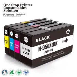 Cartucho de tinta compatível com hp deskjet pro, tinta 950 951 xl 950xl 951xl premium, compatível com hp950xl impressora 8610 8600