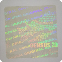 Pochette d'étiquette autocollante de superposition d'hologramme 3D transparente et personnalisée