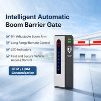 Barrière automatique avec bande lumineuse LED et contrôle d'accès RFID pour parkings