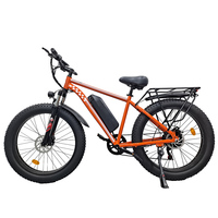 Vélo électrique tout-terrain de montagne pour adultes avec pneus larges de 26 pouces, vélo électrique de ville hybride 48v 1000W