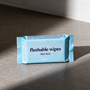 Portable Flushable <b>wipes</b> Pocket Mini Size Pure Water Alcohol-free Wet Toilet <b>Wipes</b> Tissue - Product Image 4