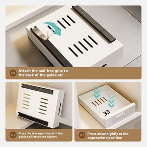 Organizador de Gabinete para Fregadero de Cocina Multiusos, Ahorra Espacio, con Almacenamiento Extensible y Deslizable, Superventas - Product Image 3