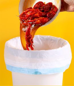 ถุงขยะแบบมีเชือกผูก OEM พร้อมโลโก้สั่งทำ ถุงพลาสติกสำหรับใส่ขยะสำหรับจำหน่ายในซูเปอร์มาร์เก็ต - Product Image 5