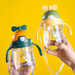 Vaso de plástico con pajita y asa, a prueba de fugas y resistente a roturas, para niños, para viajes. - Product Image 2