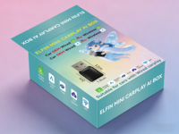 Boîte AI sans fil Apple CarPlay & Android Auto avec commande au volant, adaptateur mini portable 2-en-1 pour iPhone & Android OS