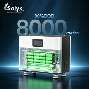 Batterie LiFePO4 de marque haut de gamme A+ Cells 32 kWh 51,2 V pour stockage d'énergie solaire domestique avec BMS WiFi CAN RS485 et durée de vie de 20 ans - Product Image 2