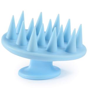 Brosse à cheveux en silicone avec logo personnalisé, outil multifonctionnel <span class=keywords><strong>de</strong></span> nettoyage pour le <span class=keywords><strong>bain</strong></span> et le lavage des cheveux, brosse <span class=keywords><strong>de</strong></span> massage pour la tête pour un usage domestique - Product Image 4